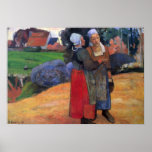 Eugene Henri Paul Gauguin - Breton Famers Print