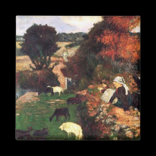 Eugène Henri Paul Gauguin - Breton Shepherds Fridge Magnets