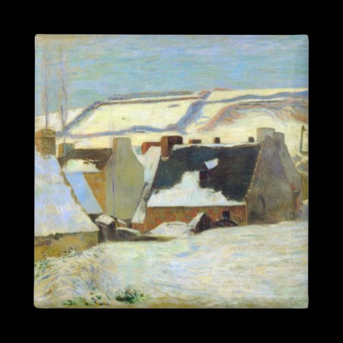 Eugène Henri Paul Gauguin - Breton Village in Snow Fridge Magnet