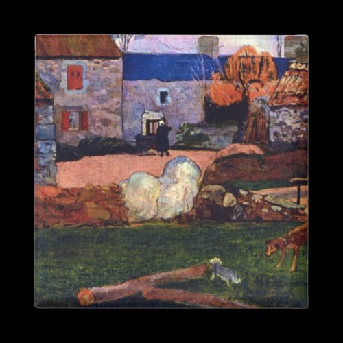 Eugène Henri Paul Gauguin - Farm at the Pouldu Fridge Magnet