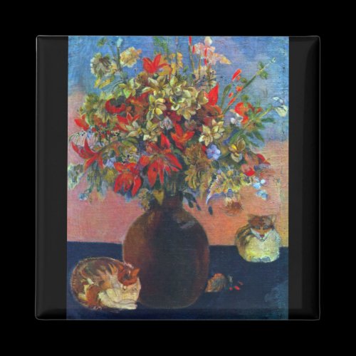 Eugène Henri Paul Gauguin - Flowers and Cats Refrigerator Magnet