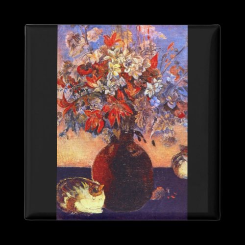 Eugène Henri Paul Gauguin - Flowers and Cats Magnet