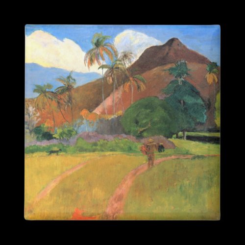Eugène Henri Paul Gauguin - Mountains in Tahiti Fridge Magnet