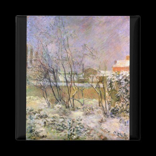 Eugène Henri Paul Gauguin - Snow in Rue Carcel Fridge Magnet
