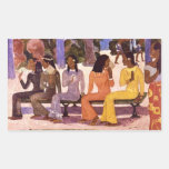 Eugène Henri Paul Gauguin - The Market Rectangular Sticker