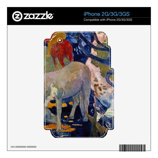 Eugène Henri Paul Gauguin - The White Horse Skin For iPhone 3GS
