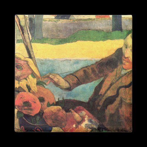 Eugène Henri Paul Gauguin - Van Gogh Painting Sunf Fridge Magnet