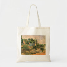 Eugène Henri Paul Gauguin - Washerwomen at Pont-Av Canvas Bags