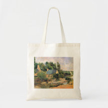 Eugène Henri Paul Gauguin - Washerwomen at Pont-Av Canvas Bags