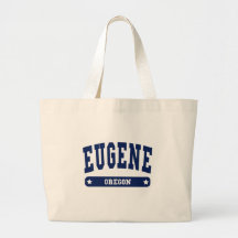 Eugene Oregon College Style tee shirts Tote Bags