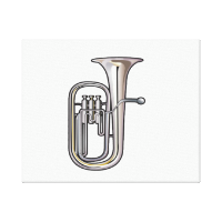 euphonium brass instrument music realistic.png canvas print