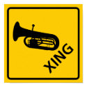 Euphonium Crossing Highway Sign posters by wesleyowns Euphonium Crossing Highway Sign posters