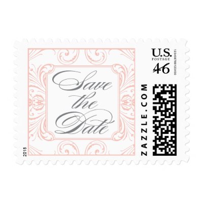 Euphoria Elegant Flourish Save the Date Postage
