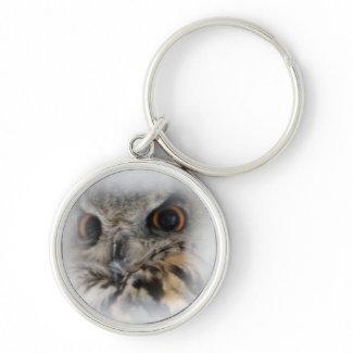 Eurasian Eagle-owl CLose-up Keychain