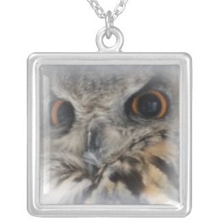 Eurasian Eagle-owl Close-up Necklace