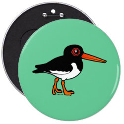 Eurasian Oystercatcher Round Button