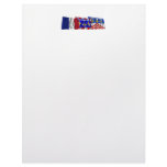 Eure-et-Loir, Centre &amp; France flags Custom Letterhead
