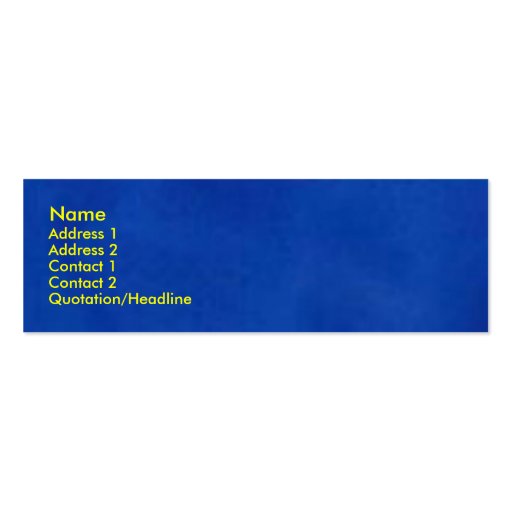 Euro Blue Profile Card Business Card Template (front side)