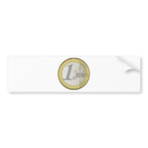 Euro Coin Bumper Sticker