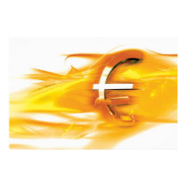 Euro gold symbol posters