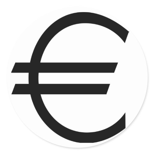 Euro Sign zazzle_sticker