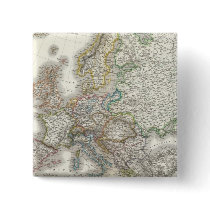 Europa Atlas Map Pinback Buttons