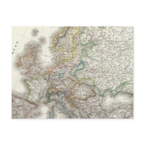 Europa Atlas Map Post Cards