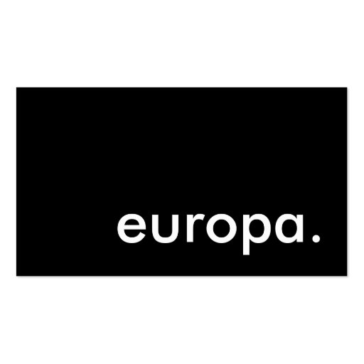 europa. business card template