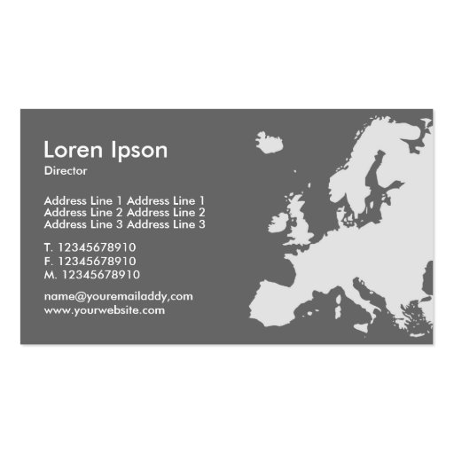 EUROPA Concrete - Black Business Card (back side)