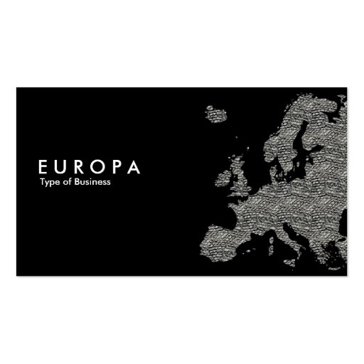 EUROPA Concrete - Black Business Card (front side)