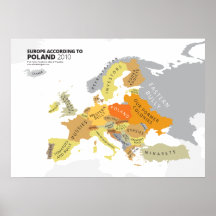 Europe According to Poland Posters