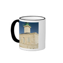 Europe, France, Corsica, Ile Rousse.  Lighthouse Mugs