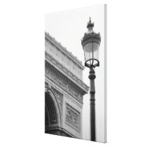 Europe, France, Paris. Arc de Triomphe and Stretched Canvas Print