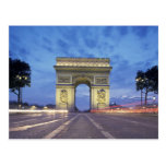 Europe, France, Paris. Arc de Triomphe as viewed Post Card