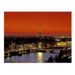 Europe, France, Paris. Sunset view of Eiffel Postcard