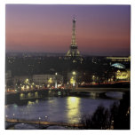 Europe, France, Paris, Sunset view of Eiffel Tile