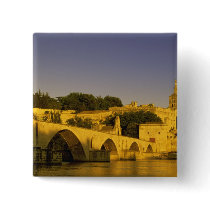 Europe, France, Provence, Avignon. Pont St, 2 Pinback Button