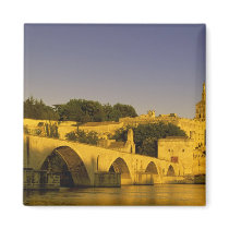 Europe, France, Provence, Avignon. Pont St, 2 Refrigerator Magnet