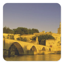 Europe, France, Provence, Avignon. Pont St, 2 Square Stickers