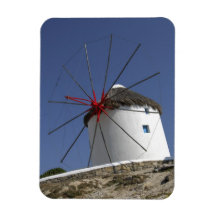 Europe, Greece, Mykonos. 3 Rectangle Magnets