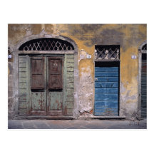 Europe, Italy, Lucca. These old doors add Post Card
