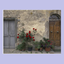 Europe, Italy, Tuscany, Chianti, Tuscan doorway; postcards