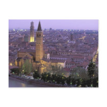 Europe, Italy, Veneto, Verona. View from Castel Postcard