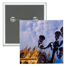 Europe, Italy, Venice. Byzantine Basilica and Pinback Buttons