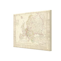 Europe map canvas print