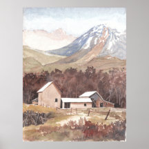Europe Mountain Scene Print