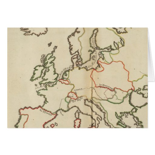 Europe, Mountains and Rivers Card