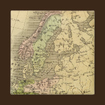 Europe Olney Map magnets