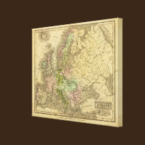 Europe Olney Map canvas prints