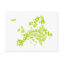 Europe Postcard by Buchstabenwelt Europe Postcard